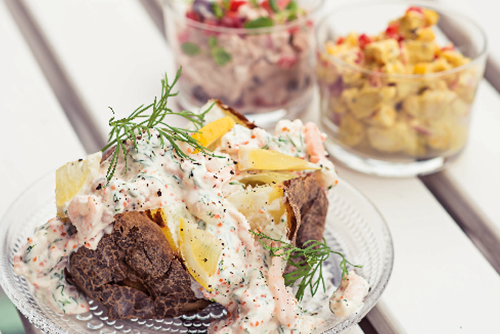 Bakad potatis med tre röror